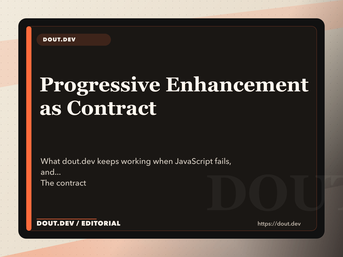Progressive Enhancement as Contract