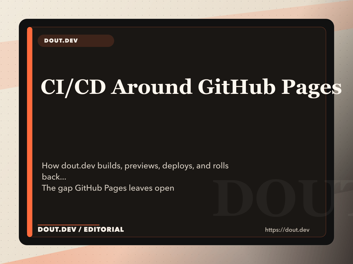 CI/CD Around GitHub Pages