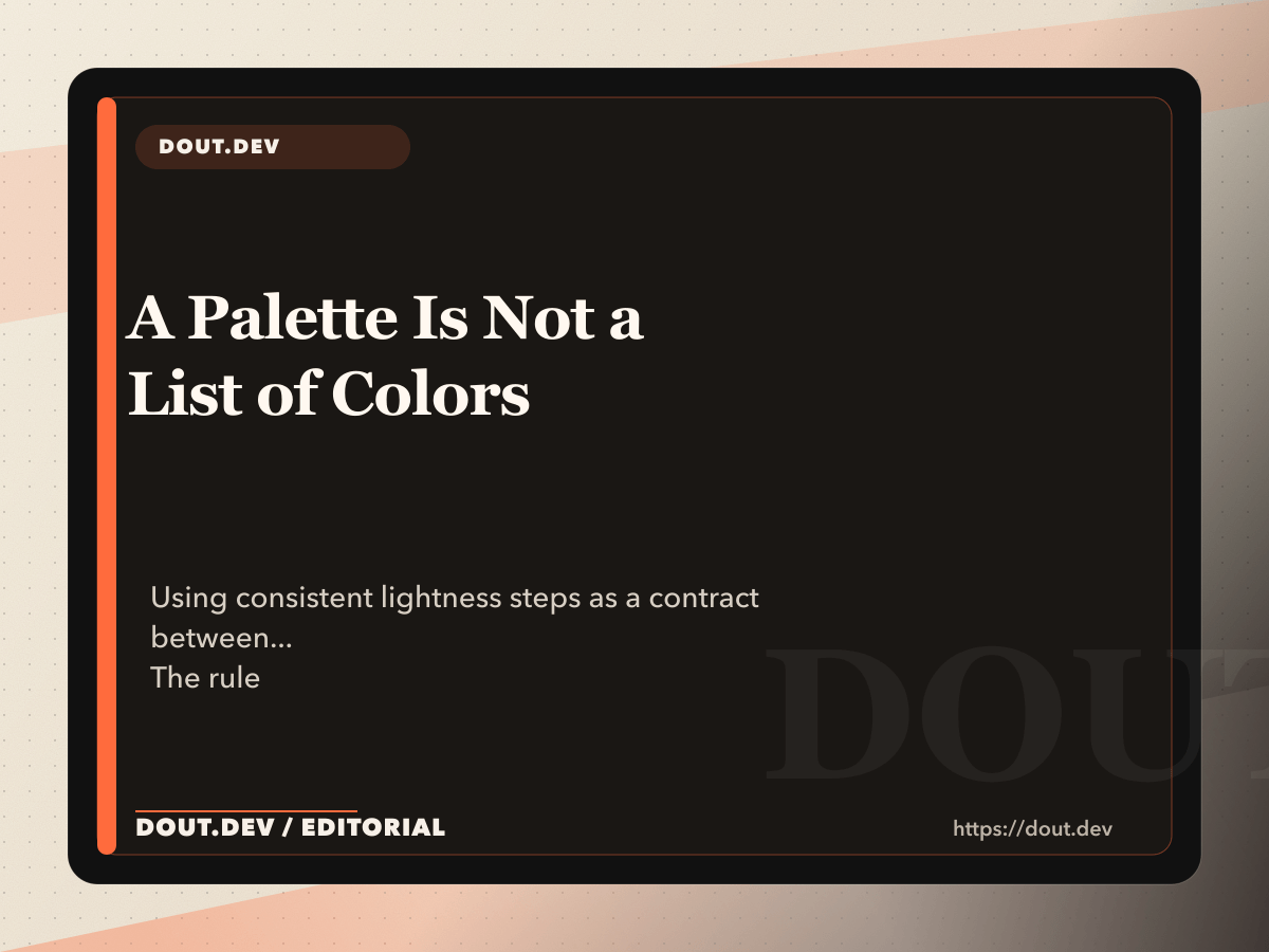 A Palette Is Not a List of Colors